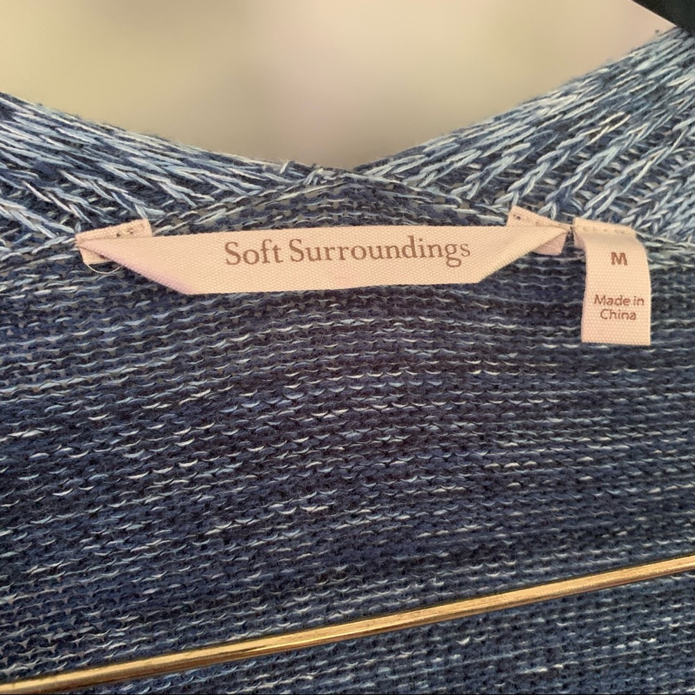 Soft Surroundings Patterned/Patchwork Blues Open … - image 2